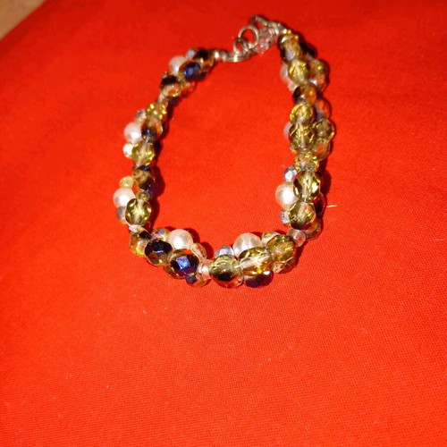 FOS bracelet used, beige multicolor