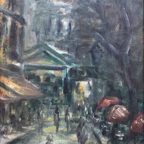 Painting by V. Semertzidis used oil painting from 1936