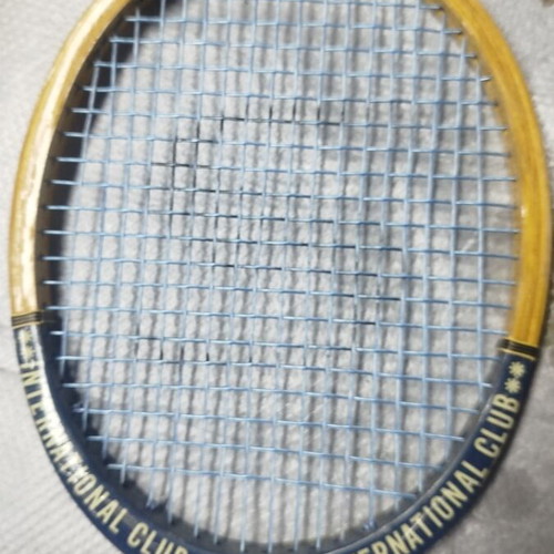 Snauwaert International Club tennis racket used, vintage wooden