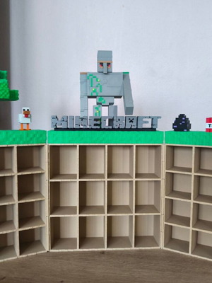 Minecraft stand for Kinder Joy Funko Pop figures new
