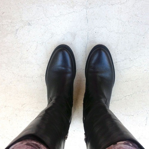 Cesare Paciotti Buffalo Leather Black Boots Size 38,5 in their box