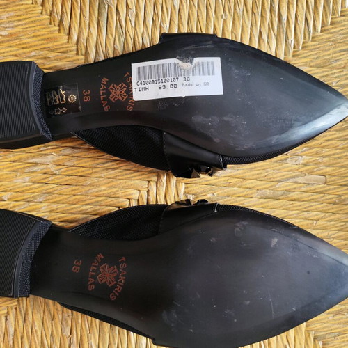 Tsakiris Mallas pointed-toe low heel slip-on mules like new size 38 black