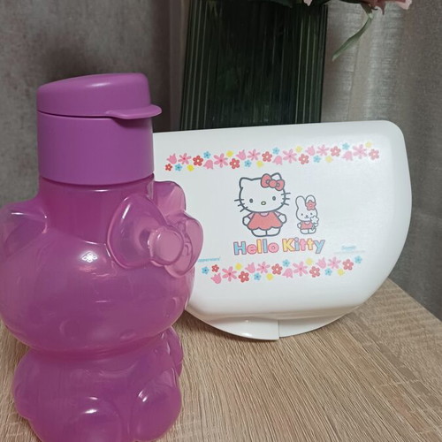 Tupperware Hello Kitty bottle and food container set
