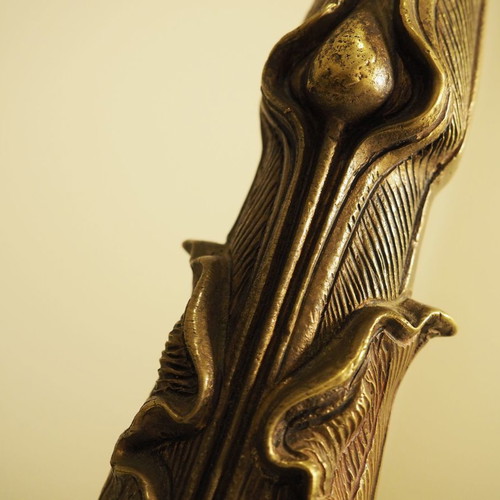 Antique solid brass lamp base from interwar period