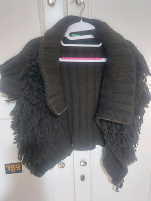 Benetton women's sleeveless cardigan brown like new