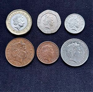 GR.BRITAINS. 6 νομίσματα.