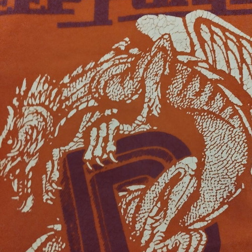 Deep Purple t shirt used, XL, orange