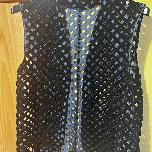 Velvet summer-fall vest, black, size M