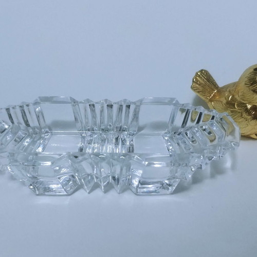 Set of gilded miniature salt and pepper shakers with lead tray