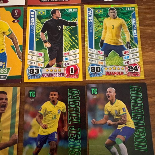 Brasil Panini cards like new, set of 18 pieces