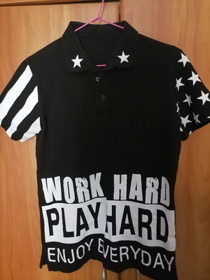 Men's black polo shirt like new size S