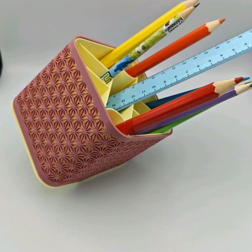 Desk pencil holder new with adjustable tilt 3D printed