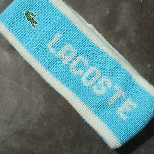 Lacoste headband new, white and turquoise