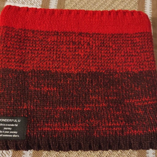 Winter fleece neck warmer new, red, size L