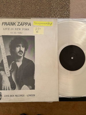 Frank Zappa Live In New York 1981 LP μεταχειρισμένο, διαφανές βινύλιο