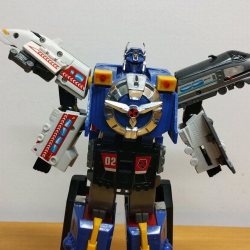 Vintage KO Transformers Megazord Tarot Train Robot, 30cm, 90s China