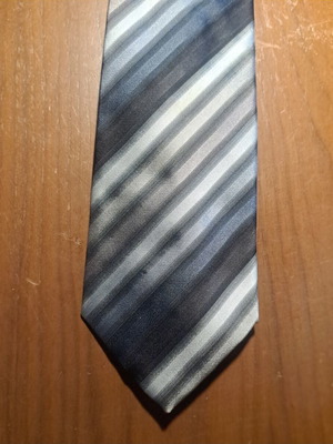 Innocenti silk tie with diagonal stripes in gray and silver shades
