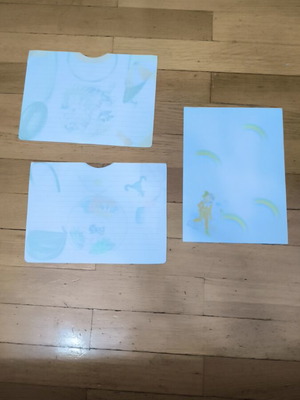 Letter papers used, set of three sheets