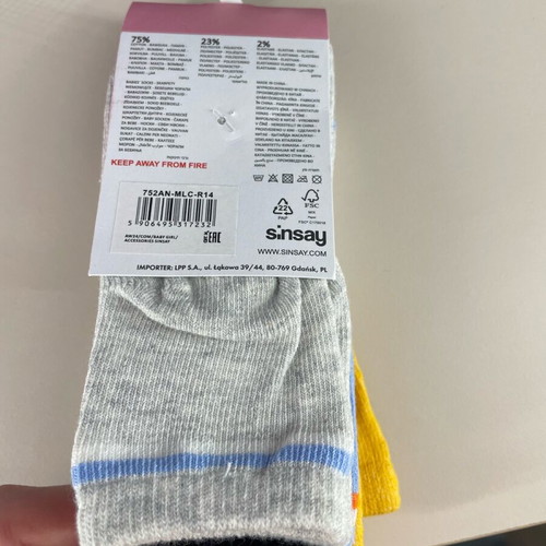 Sinsay baby socks 3-6 months new, pack of 5