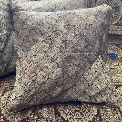 Boho Indian Mandala sofa cover with elephants and 5 pillows like new