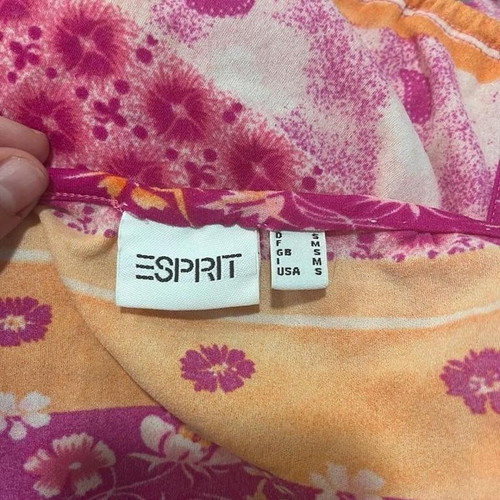 Y2K Esprit cami top with colorful floral pattern, used, size S