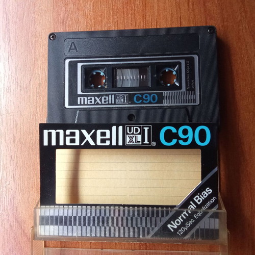 Maxell C90 UD XLI audio tape used, 1980s collectible cassette