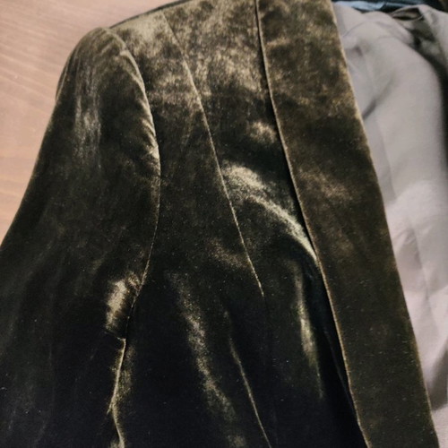 Velvet jacket Zara used, brown-khaki, medium size M
