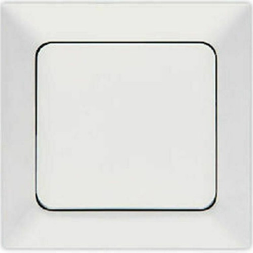 White flush-mounted power switch with frame new
