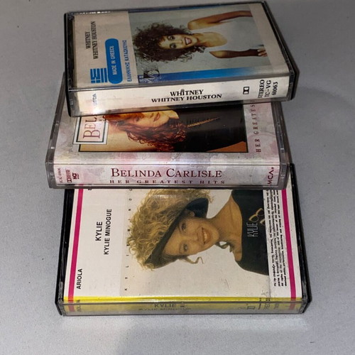 Kylie Minogue, Whitney Houston, Belinda Carlisle 3 rare cassette tapes pack