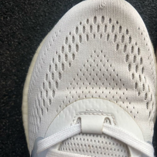 Adidas white athletic shoes used, size 38