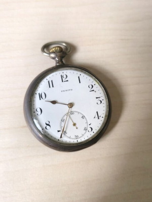 Zenith pocket watch, authentic, silver