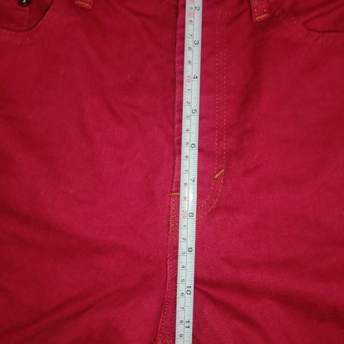 Benetton Red Mom Jeans 90s Vintage Used, Size S