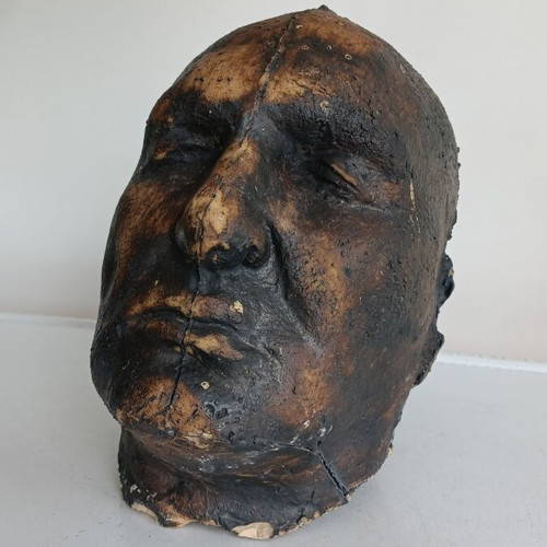 Antique Plaster Death Mask of Emperor Napoleon Bonaparte 19th Century like new