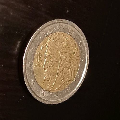 Rare 2 euro coin Italy 2002 Dante Alighieri new