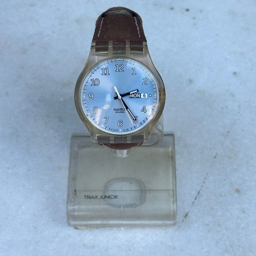 Swatch AG 2004 Day-Date Swiss Made watch used with leather strap