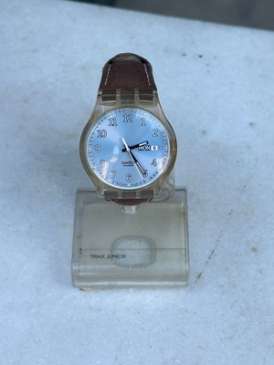 Swatch AG 2004 Day-Date Swiss Made watch used with leather strap