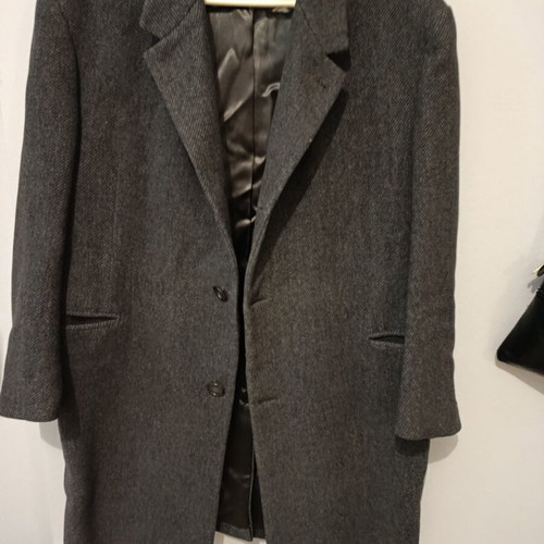 Men's wool coat gray like new, size XL