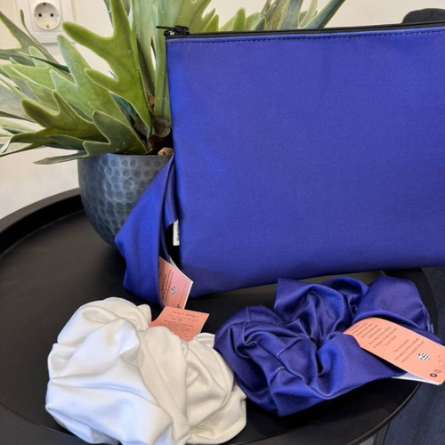 Blue Handbag Clutch New With Handle