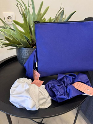 Blue Handbag Clutch New With Handle
