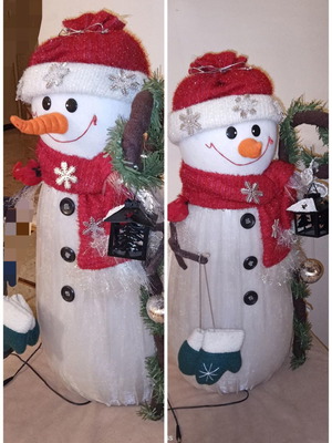 Χιονάνθρωπος φωτιζόμενος Fibre optic vintage μεταχειρισμένος