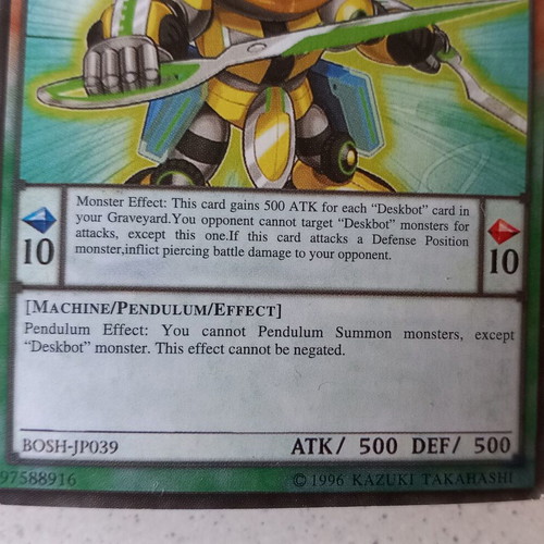 Yu-Gi-Oh! Deskbot 007 BOSH-JP039 used, 4 pieces