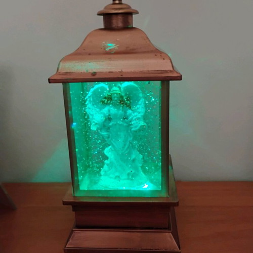 Christmas decoration like new with alternating lights and small fan