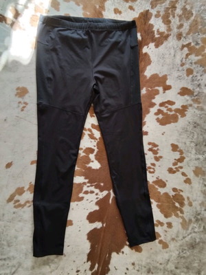Black leggings like new, size L 52-54, elastic with zipper details