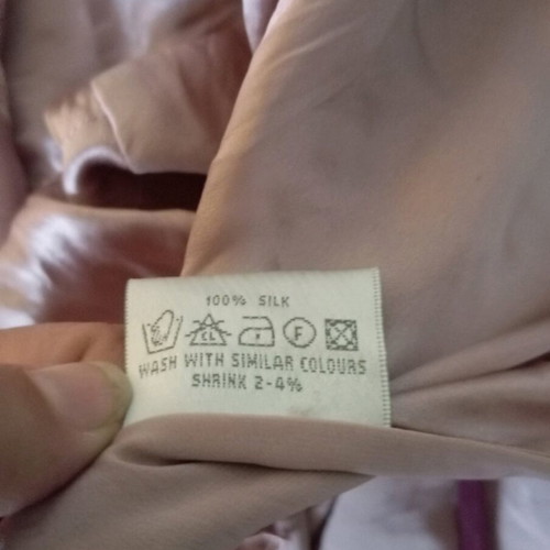Lady Avenew pure silk robe used, pink, missing belt