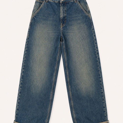 Bershka women's relaxed fit jeans, size 36, blue washed