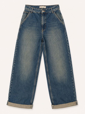 Bershka women's relaxed fit jeans, size 36, blue washed