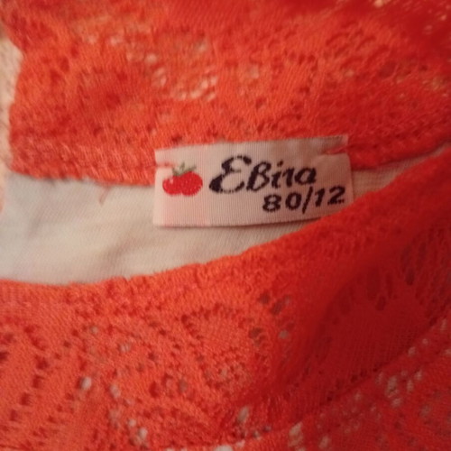 Lace blouse Evita like new, red and orange, sizes XS and S, age 12