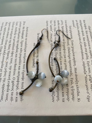 Dangling earrings used with beads and intricate design