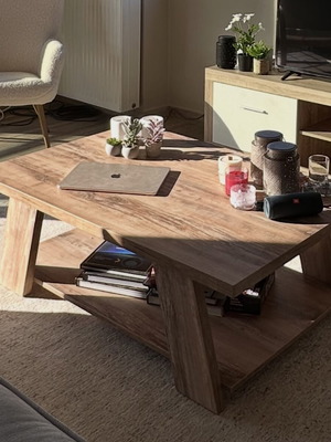 Coffee table, German melamine, sturdy construction