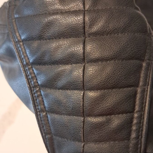 Boy jacket size 14 new, black faux leather with lining